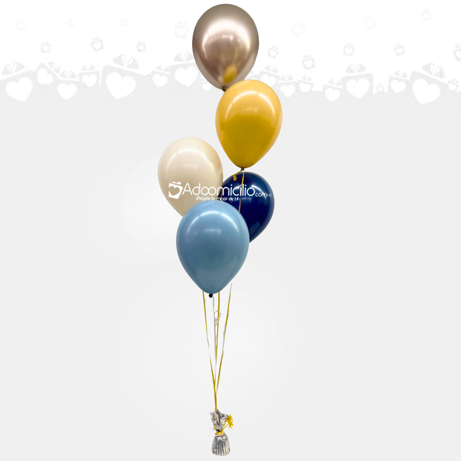 Bouquet X5 Globos A Domicilio En Cali Pedido Con Un Día De Anticipación 