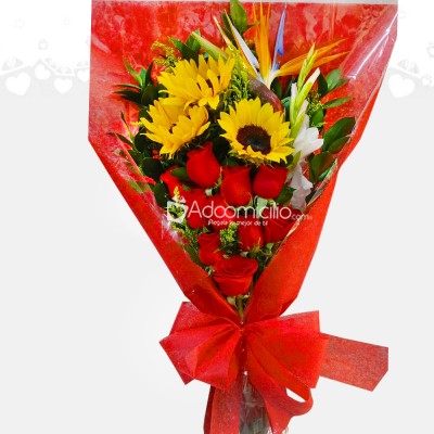 Ramillete Rosas y Girasoles Medellin