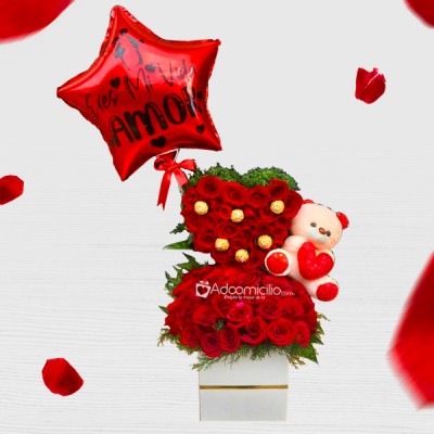 Rosas Con Peluche Para Amor Y Amistad A Domicilio En Cali 