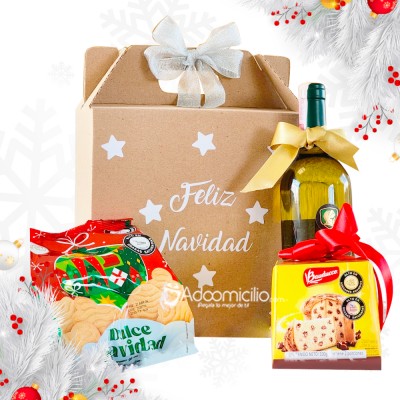 Ancheta Navideña Económica Con Vino A Domicilio En Bogotá Pedido Con Un Día De Anticipación