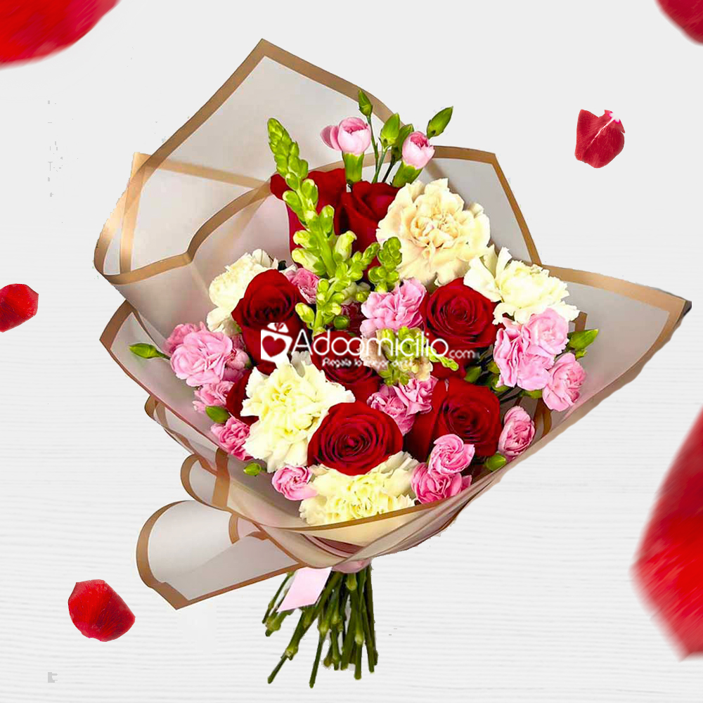Bouquet Con Claveles Para San Valentín A Domicilio en Medellín 