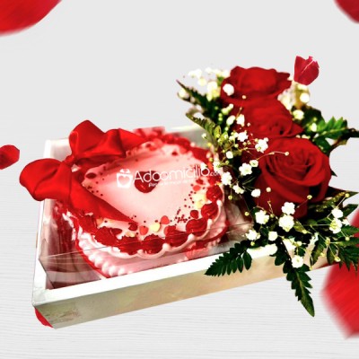 Torta Con Rosas Para Amor Y Amistad A Domicilio En Barranquilla Pedido Con Un Día De Anticipación 