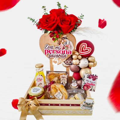 Desayuno Sorpresa Para Amor Y Amistad Con Rosas A Domicilio En Medellín Pedido Con Un Día De Anticipación 
