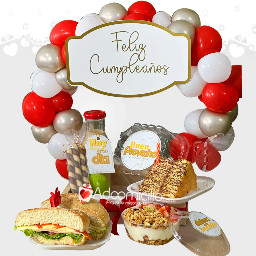 Desayuno Sorpresa Para Cumpleaños Con Globos A Domicilio En Armenia Pedido Con Un Día De Anticipación 