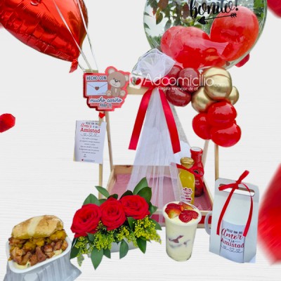 Desayuno Sorpresa Para Amor Y Amistad Con Rosas A Domicilio En Cali Pedido Con Un Día De Anticipación 