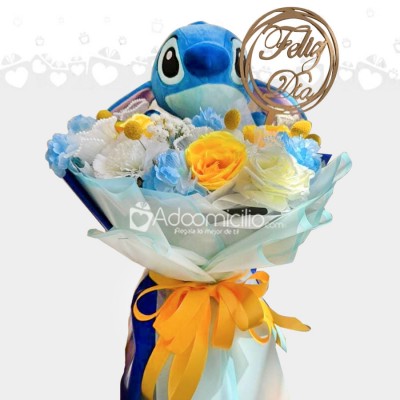 Arreglo Floral Artificial Con Peluche A Domicilio En CDMX Pedido Con Un Día De Anticipación
