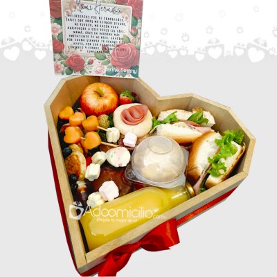 Desayunos sorpresa Brunch Corazón en Bogotá Pedido Con 1 Dia De Anticipación 