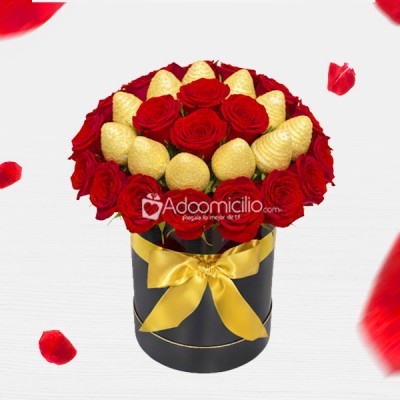 Rosas Y Fresas Con Chocolate Para San Valentín A Domicilio En Barranquilla Pedido Con Un Día De Anticipación 